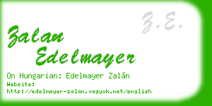 zalan edelmayer business card